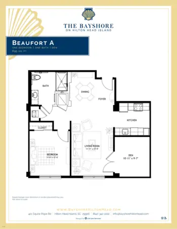 Floorplan of Bayshore on Hilton Head Island, Assisted Living, Hilton Head Island, SC 7