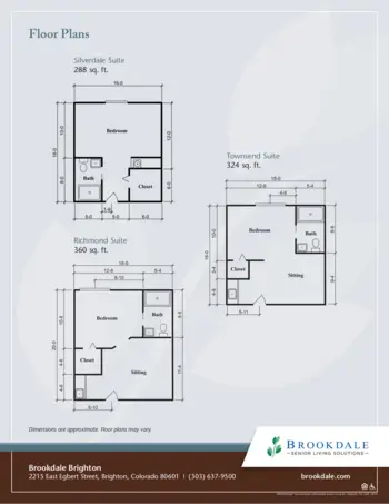 Floorplan of Brookdale Brighton, Assisted Living, Brighton, CO 1