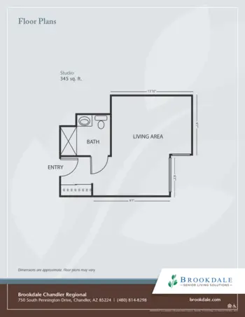 Floorplan of Brookdale Chandler Regional, Assisted Living, Chandler, AZ 2