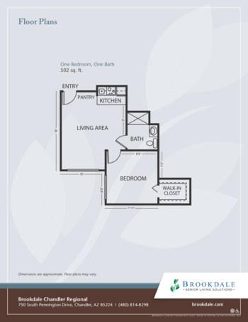 Floorplan of Brookdale Chandler Regional, Assisted Living, Chandler, AZ 5