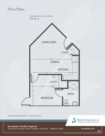 Floorplan of Brookdale Chandler Regional, Assisted Living, Chandler, AZ 6