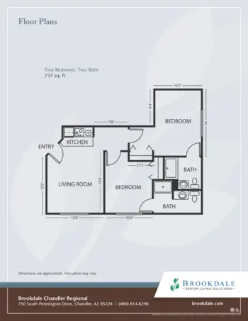 Floorplan of Brookdale Chandler Regional, Assisted Living, Chandler, AZ 11