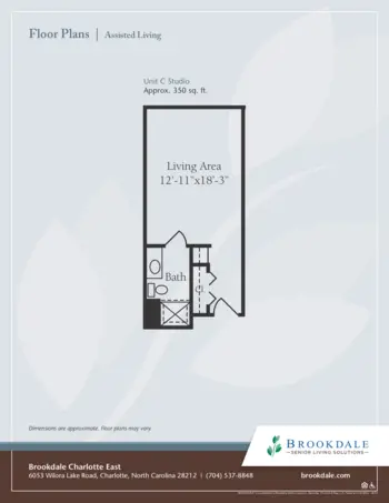 Floorplan of Brookdale Charlotte East, Assisted Living, Charlotte, NC 4