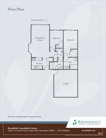 Floorplan of Brookdale Foundation House, Assisted Living, Federal Way, WA 7