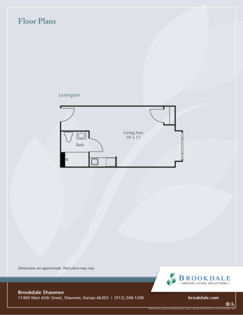 Floorplan of Brookdale Shawnee, Assisted Living, Shawnee, KS 3
