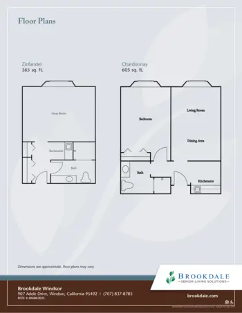 Floorplan of Brookdale Windsor, Assisted Living, Windsor, CA 1