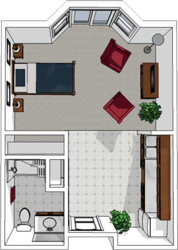 Floorplan of Cedarhurst of Sedalia, Assisted Living, Sedalia, MO 1