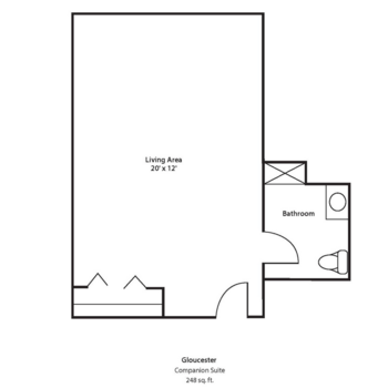 Floorplan of Commonwealth Senior Living at Gloucester House, Assisted Living, Memory Care, Gloucester, VA 1