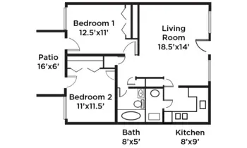 Floorplan of Cottage Landing, Assisted Living, Memory Care, Carrollton, GA 6