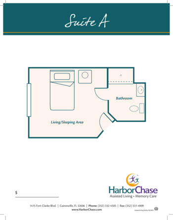 Floorplan of HarborChase of Gainesville, Assisted Living, Gainesville, FL 2