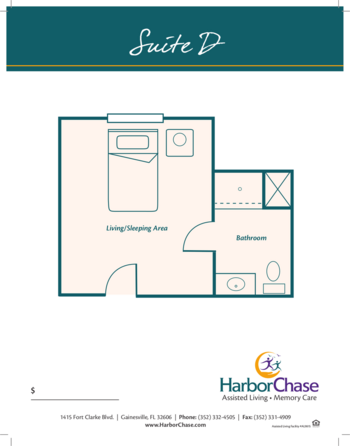 Floorplan of HarborChase of Gainesville, Assisted Living, Gainesville, FL 5