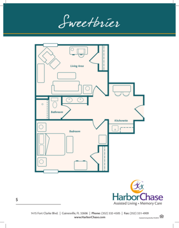 Floorplan of HarborChase of Gainesville, Assisted Living, Gainesville, FL 6
