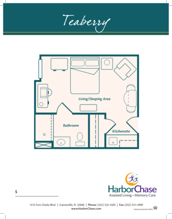 Floorplan of HarborChase of Gainesville, Assisted Living, Gainesville, FL 7