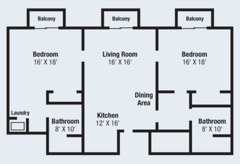 Floorplan of Jackson Crossings, Assisted Living, Memory Care, Jackson, WI 5