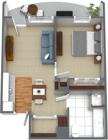 Floorplan of North Point Village, Assisted Living, Memory Care, Spokane, WA 8