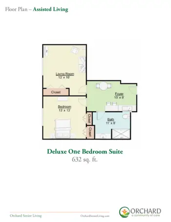Floorplan of Orchard at Brookhaven, Assisted Living, Brookhaven, GA 15
