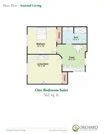 Floorplan of Orchard at Brookhaven, Assisted Living, Brookhaven, GA 20