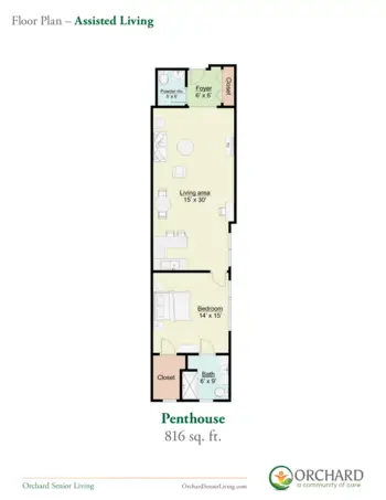 Floorplan of Orchard at Brookhaven, Assisted Living, Brookhaven, GA 9