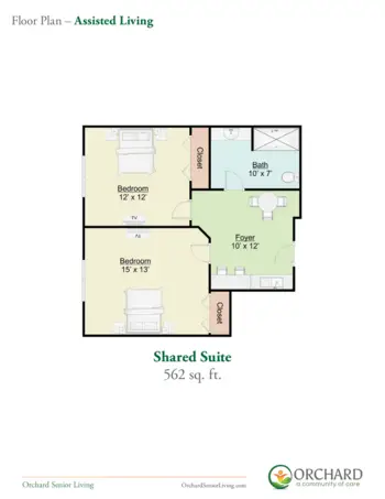 Floorplan of Orchard at Brookhaven, Assisted Living, Brookhaven, GA 1