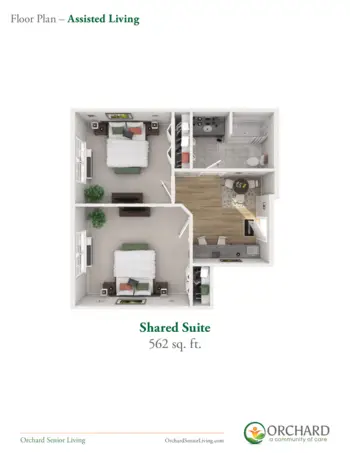 Floorplan of Orchard at Brookhaven, Assisted Living, Brookhaven, GA 6