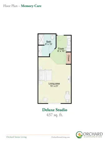 Floorplan of Orchard at Brookhaven, Assisted Living, Brookhaven, GA 5