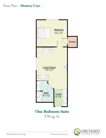 Floorplan of Orchard at Brookhaven, Assisted Living, Brookhaven, GA 7