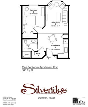Floorplan of Silveridge Assisted Living, Assisted Living, Denison, IA 1