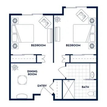 Floorplan of The Ackerly at Timberland, Assisted Living, Memory Care, Portland, OR 2