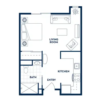 Floorplan of The Ackerly at Timberland, Assisted Living, Memory Care, Portland, OR 5