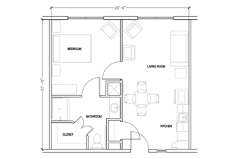 Floorplan of The Garden Plaza of Florissant, Assisted Living, Florissant, MO 3