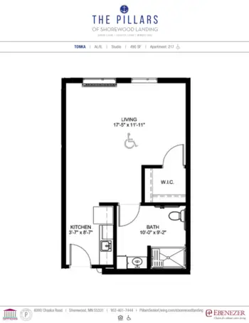 Floorplan of The Pillars of Shorewood Landing, Assisted Living, Memory Care, Excelsior, MN 2