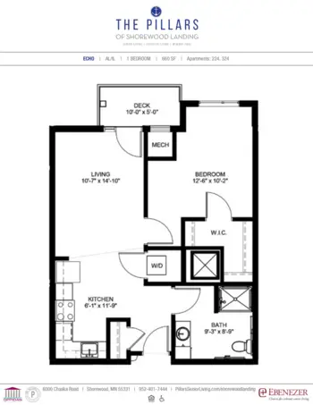 Floorplan of The Pillars of Shorewood Landing, Assisted Living, Memory Care, Excelsior, MN 3