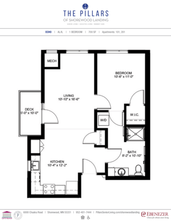 Floorplan of The Pillars of Shorewood Landing, Assisted Living, Memory Care, Excelsior, MN 11