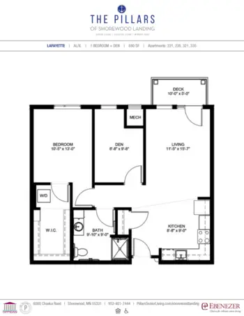 Floorplan of The Pillars of Shorewood Landing, Assisted Living, Memory Care, Excelsior, MN 17