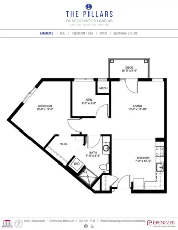 Floorplan of The Pillars of Shorewood Landing, Assisted Living, Memory Care, Excelsior, MN 20