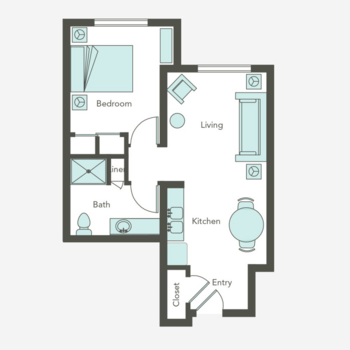 Floorplan of Aegis Living of Bellevue, Assisted Living, Bellevue, WA 1