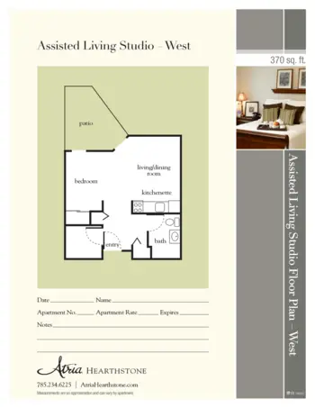 Floorplan of Atria Hearthstone, Assisted Living, Topeka, KS 1