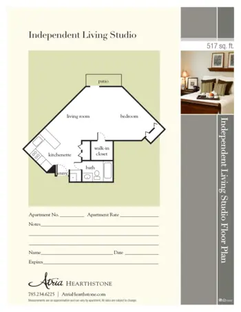 Floorplan of Atria Hearthstone, Assisted Living, Topeka, KS 2