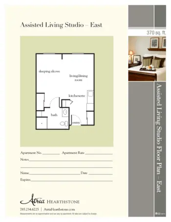Floorplan of Atria Hearthstone, Assisted Living, Topeka, KS 3
