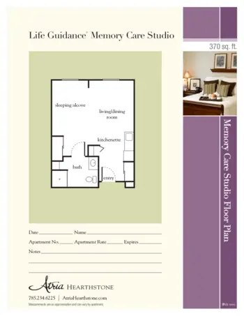 Floorplan of Atria Hearthstone, Assisted Living, Topeka, KS 4