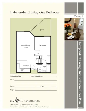 Floorplan of Atria Hearthstone, Assisted Living, Topeka, KS 6