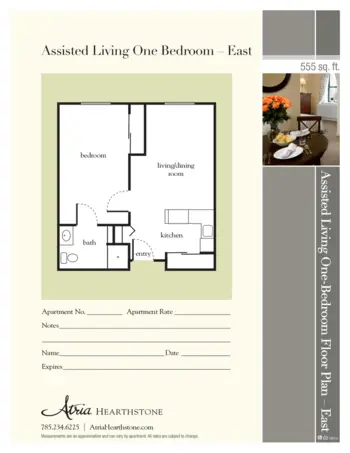 Floorplan of Atria Hearthstone, Assisted Living, Topeka, KS 7