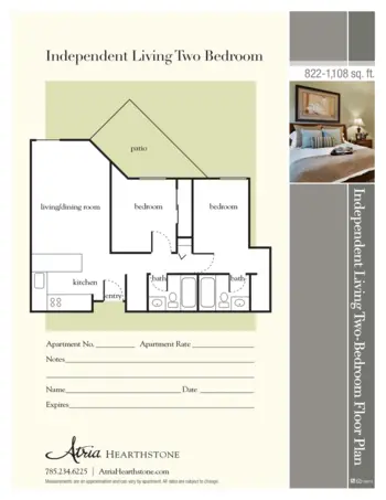 Floorplan of Atria Hearthstone, Assisted Living, Topeka, KS 8