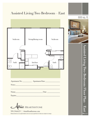 Floorplan of Atria Hearthstone, Assisted Living, Topeka, KS 9