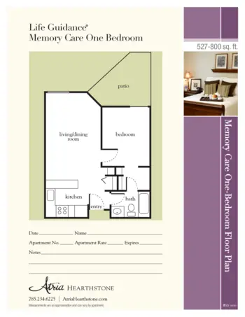 Floorplan of Atria Hearthstone, Assisted Living, Topeka, KS 12