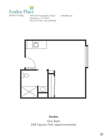 Floorplan of Azalea Place, Assisted Living, Henderson, TX 1