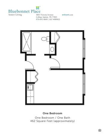 Floorplan of Bluebonnet Place, Assisted Living, College Station, TX 2