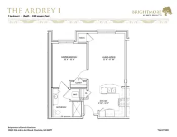 Floorplan of Brightmore of South Charlotte, Assisted Living, Charlotte, NC 1