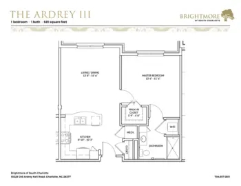 Floorplan of Brightmore of South Charlotte, Assisted Living, Charlotte, NC 3