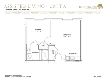 Floorplan of Brightmore of South Charlotte, Assisted Living, Charlotte, NC 12